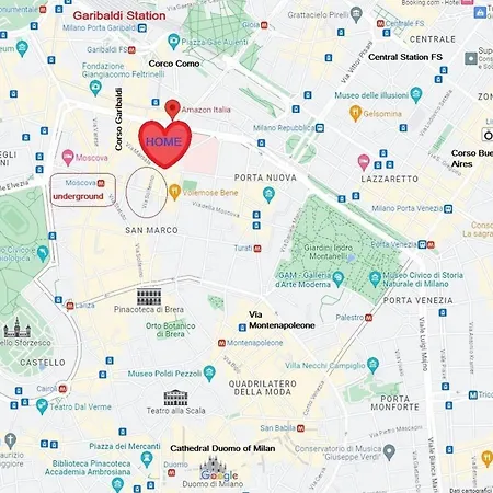 Center Eco-chicsmart - Brera Garibaldi Zone 1 - The Tube Appartamento